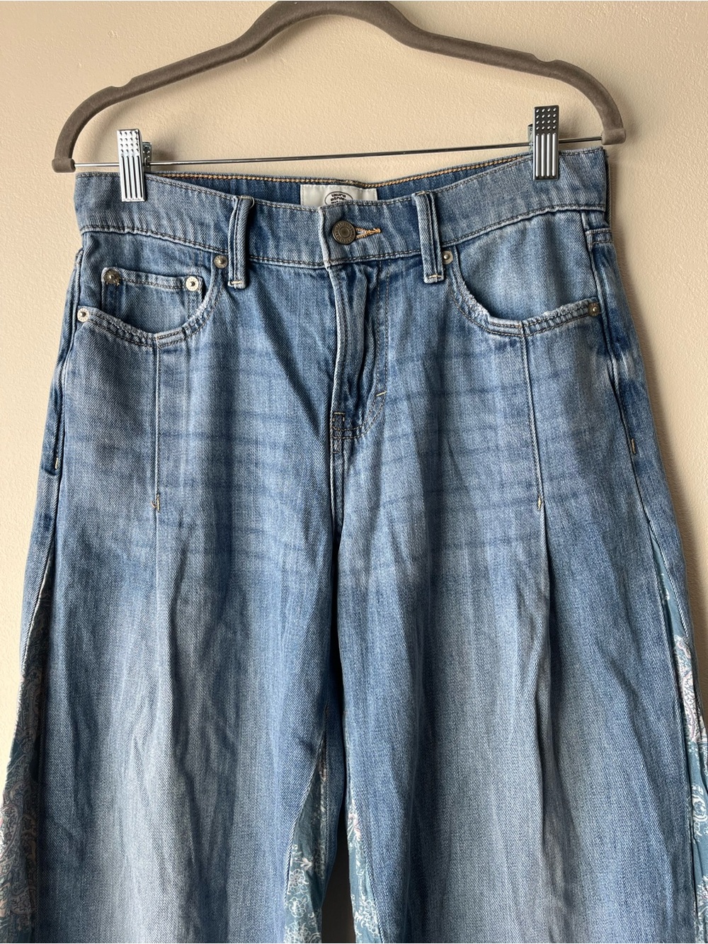 Lucky Brand Denim Laura Ashley Palazzo Wide Leg Jeans Candid Wash - Picture 6 of 13